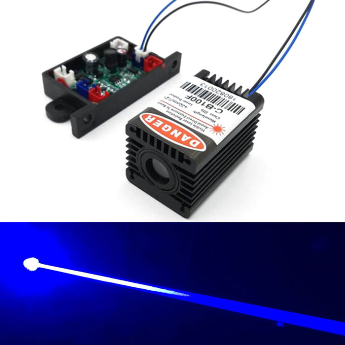 450nm 100mW Blue Laser Module Thick Laser Beam Bar Laser Light - Click Image to Close